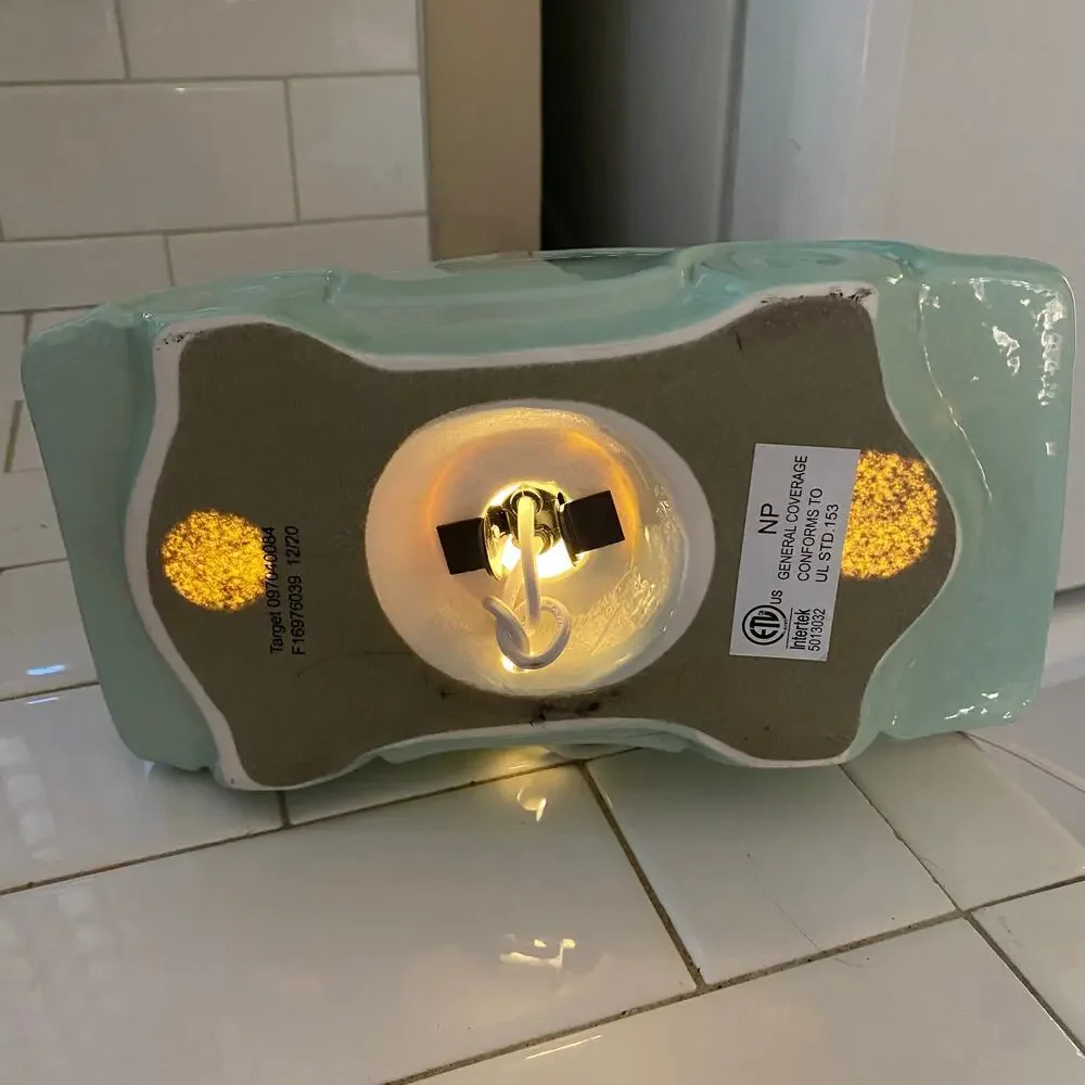 TARGET Ceramic Car Lamp Nightlight Kids Room Decor Vintage Green Cute